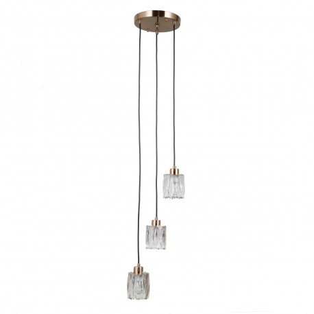ITALUX Torno Wisząca 3xE14 40W Złoty PND-40813-3R-HBR