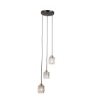 Triple pendant lamps - ITALUX Torno Pendant 3xE14 40W Matte Black, Gold PND-40813-3R-BK-HBR - product 1
