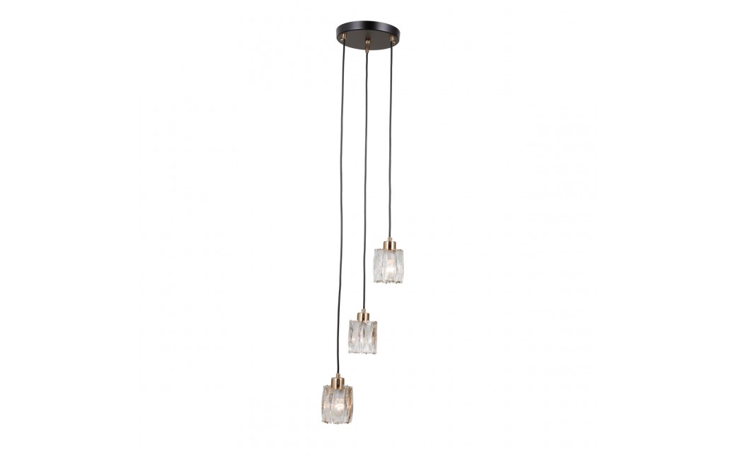 ITALUX Torno Wisząca 3xE14 40W Czarny mat, złoty PND-40813-3R-BK-HBR