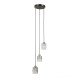 ITALUX Torno Wisząca 3xE14 40W Czarny mat, złoty PND-40813-3R-BK-HBR