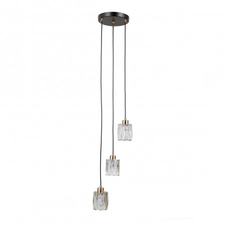 ITALUX Torno Wisząca 3xE14 40W Czarny mat, złoty PND-40813-3R-BK-HBR