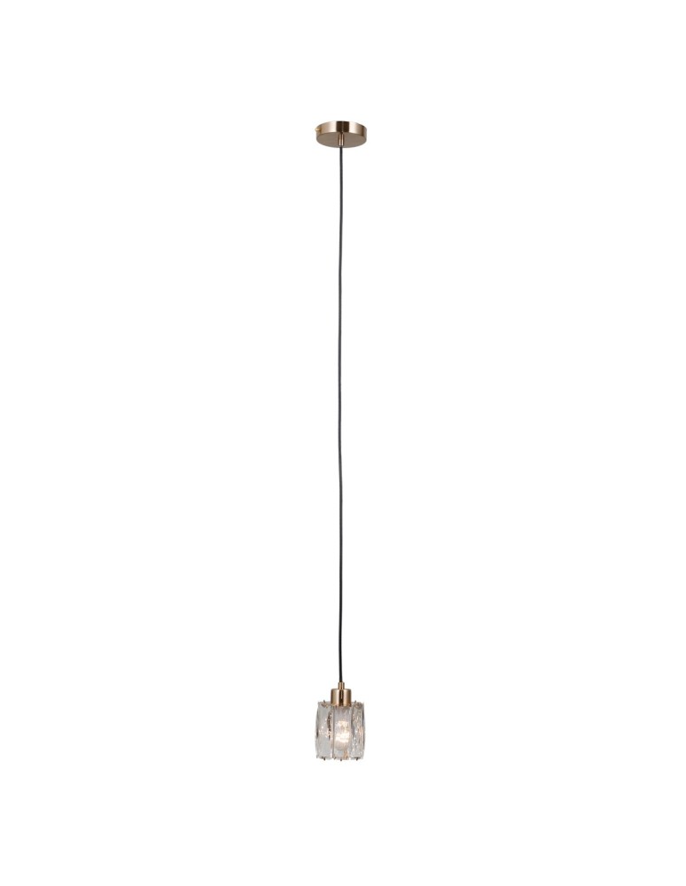 Single pendant lamps - ITALUX Torno Pendant 1xE14 40W Gold PND-40813-1-HBR - product kolory-swiatla.pl 1