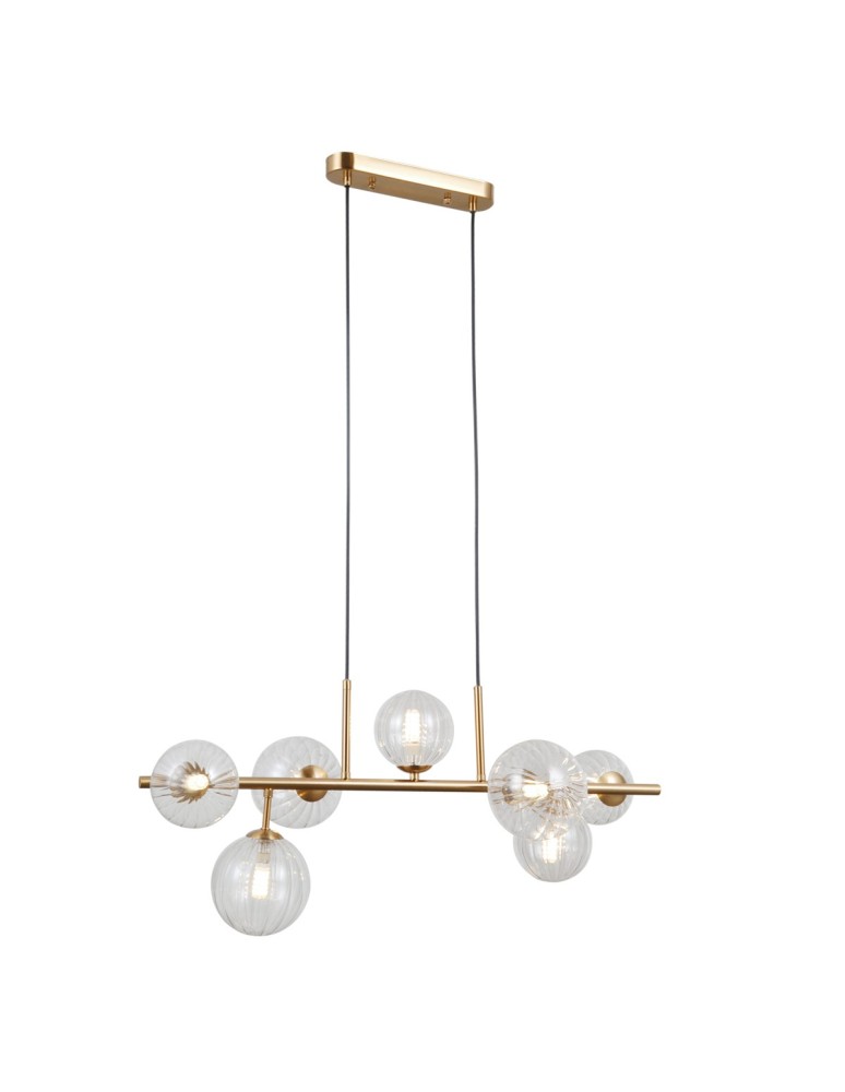 Pendant lamps over the island - ITALUX Toledo Pendant 7xG9 5W Gold PND-40717-7-HBR - product kolory-swiatla.pl 1
