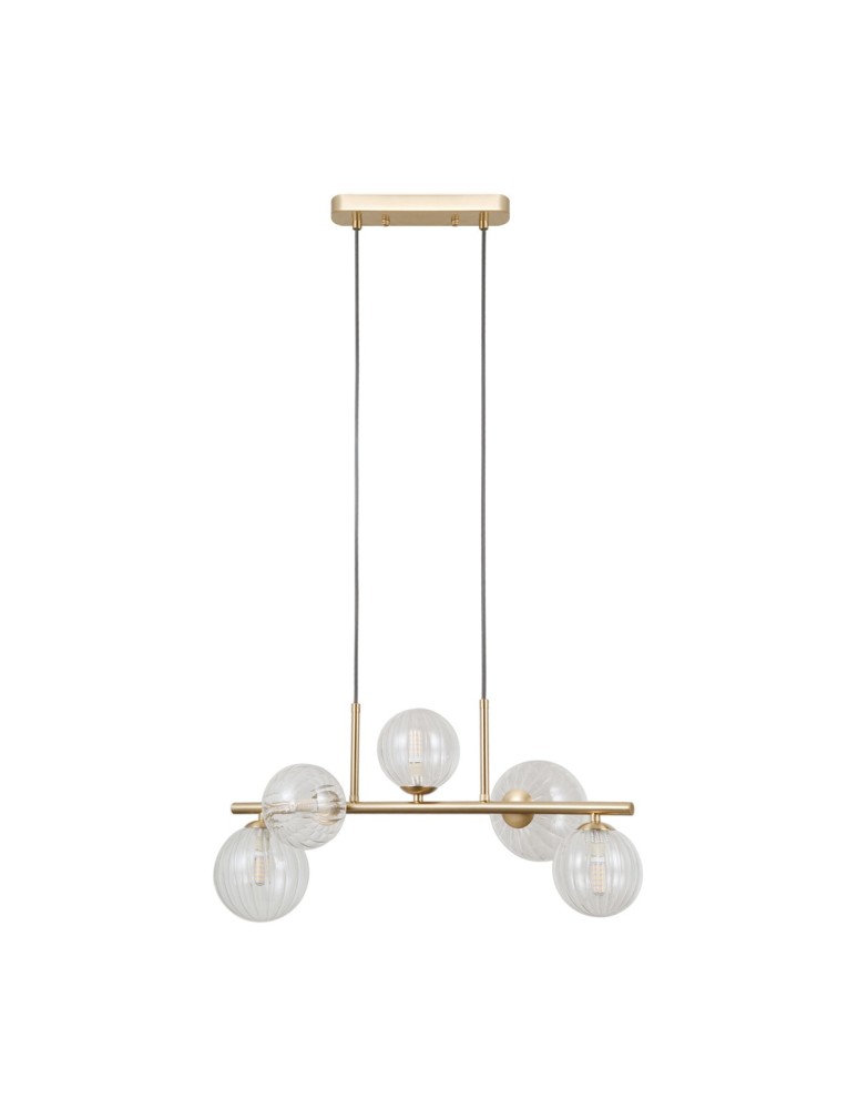 Pendant lamps over the island - ITALUX Toledo Pendant 5xG9 5W Gold PND-40717-5-HBR - product kolory-swiatla.pl 3