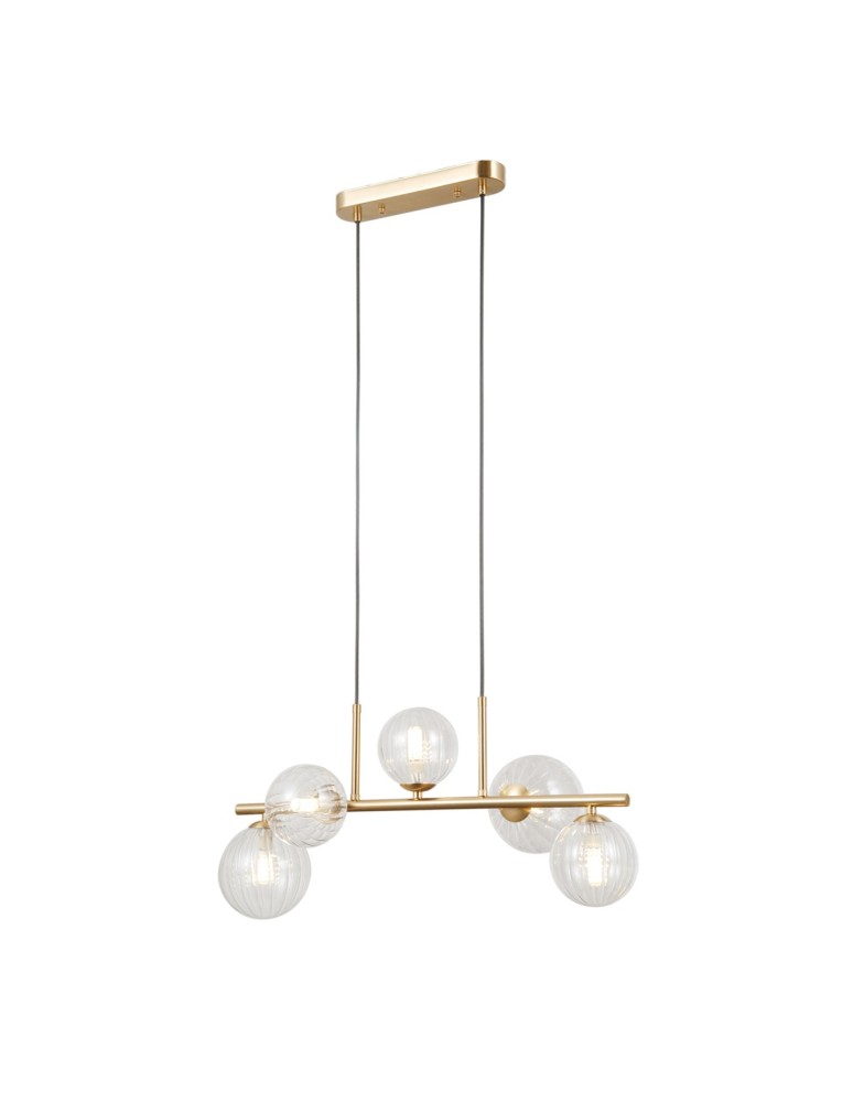 Pendant lamps over the island - ITALUX Toledo Pendant 5xG9 5W Gold PND-40717-5-HBR - product kolory-swiatla.pl 1