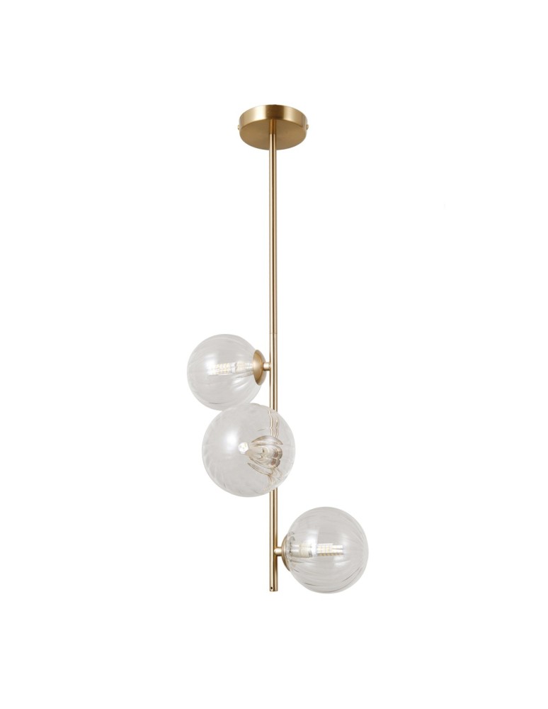 Pendant lamps spheres - ITALUX Toledo Pendant 3xG9 5W Gold PND-40717-3-HBR - product kolory-swiatla.pl 1