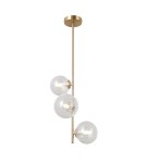 Pendant lamps spheres - ITALUX Toledo Pendant 3xG9 5W Gold PND-40717-3-HBR - product 3