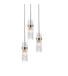 Triple pendant lamps - ITALUX Taraso Pendant 3xE14 40W Matte Black, Gold PND-40760-3-BK-HBR - product 2