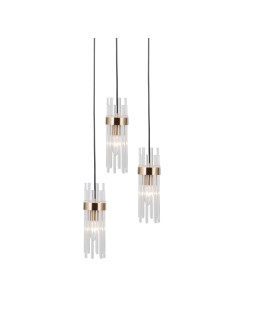 ITALUX Taraso Wisząca 3xE14 40W Czarny mat, złoty PND-40760-3-BK-HBR - produkt 2