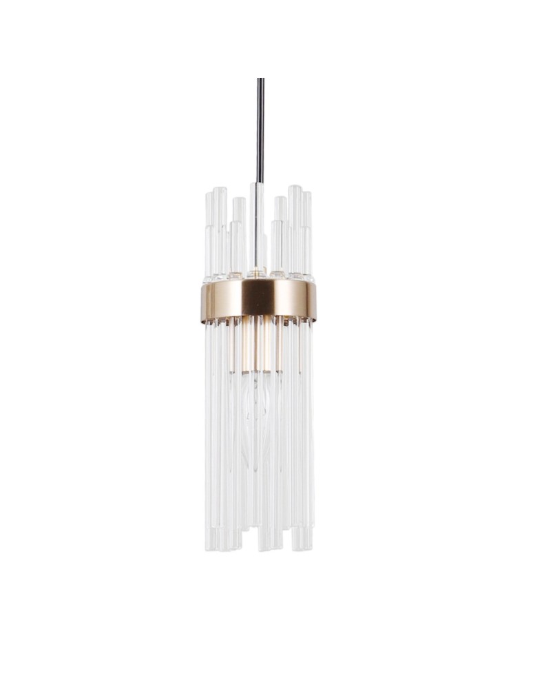 Triple pendant lamps - ITALUX Taraso Pendant 3xE14 40W Matte Black, Gold PND-40760-3-BK-HBR - product kolory-swiatla.pl 4