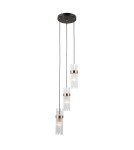 Triple pendant lamps - ITALUX Taraso Pendant 3xE14 40W Matte Black, Gold PND-40760-3-BK-HBR - product 1