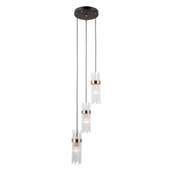 ITALUX Taraso Wisząca 3xE14 40W Czarny mat, złoty PND-40760-3-BK-HBR