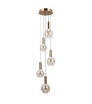 Pendant lamps spheres - ITALUX Strela Pendant 5xLED 25W 3000K Gold PND-34378-5S-HBR - product 2