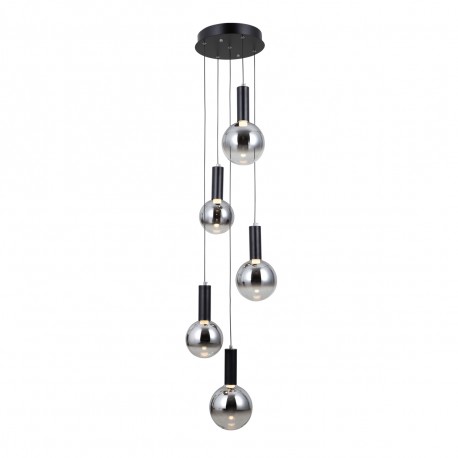 ITALUX Strela Wisząca 5xLED 25W 3000K Czarny mat PND-34378-5S-BK