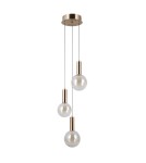 Triple pendant lamps - ITALUX Strela Pendant 3xLED 15W 3000K Gold PND-34378-3S-HBR - product 1