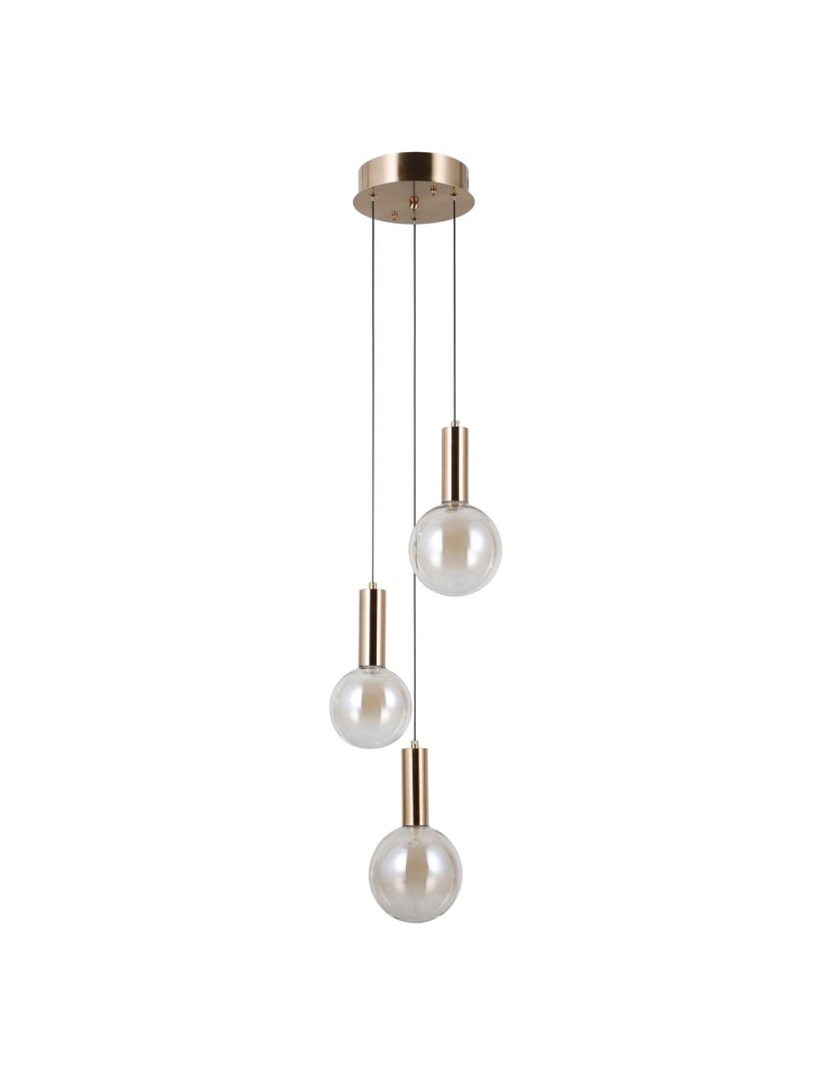 Triple pendant lamps - ITALUX Strela Pendant 3xLED 15W 3000K Gold PND-34378-3S-HBR - product kolory-swiatla.pl 1