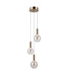 Triple pendant lamps - ITALUX Strela Pendant 3xLED 15W 3000K Gold PND-34378-3S-HBR - product 2