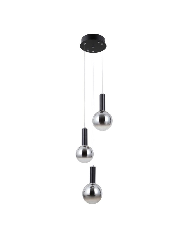Triple pendant lamps - ITALUX Strela Pendant 3xLED 15W 3000K matte black PND-34378-3S-BK - product kolory-swiatla.pl 1