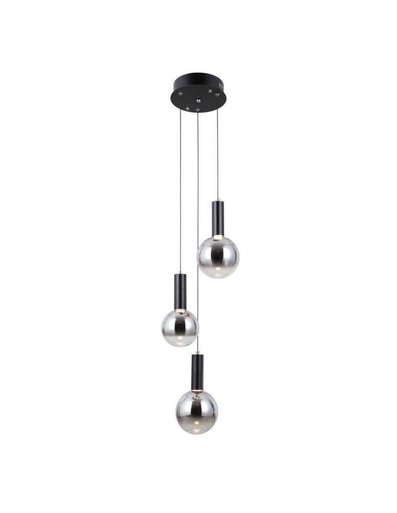 Triple pendant lamps - ITALUX Strela Pendant 3xLED 15W 3000K matte black PND-34378-3S-BK - product kolory-swiatla.pl 2