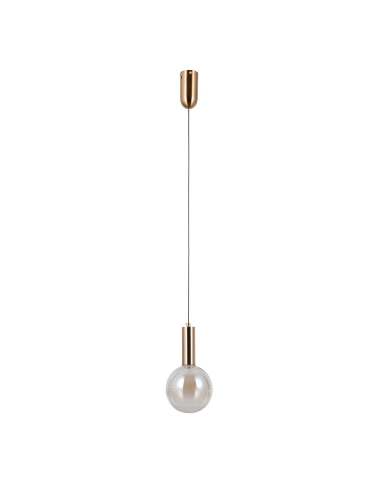 Single pendant lamps - ITALUX Strela Pendant 1xLED 5W 3000K Gold PND-34378-1S-HBR - product kolory-swiatla.pl 1