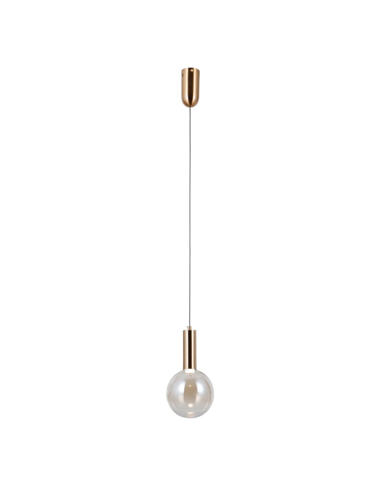 Single pendant lamps - ITALUX Strela Pendant 1xLED 5W 3000K Gold PND-34378-1S-HBR - product kolory-swiatla.pl 2