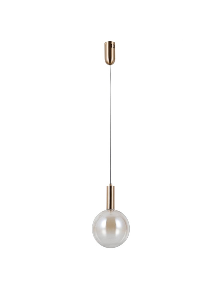 Single pendant lamps - ITALUX Strela Pendant 1xLED 5W 3000K Gold PND-34378-1M-HBR - product kolory-swiatla.pl 1