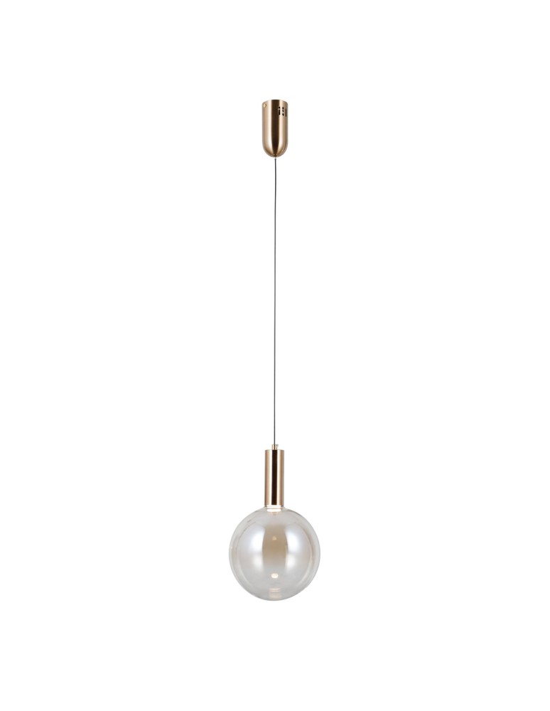 Single pendant lamps - ITALUX Strela Pendant 1xLED 5W 3000K Gold PND-34378-1M-HBR - product kolory-swiatla.pl 2