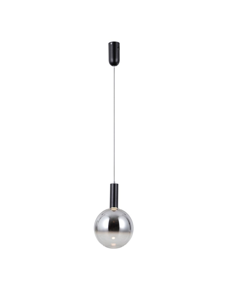 Single pendant lamps - ITALUX Strela Pendant 1xLED 5W 3000K matte black PND-34378-1M-BK - product kolory-swiatla.pl 2