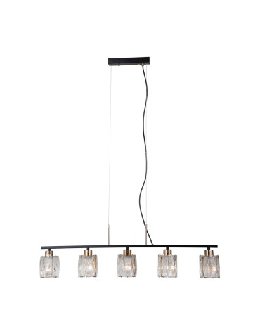 ITALUX Simona Pendant 5xE14 40W Matte Black, Chrome PND-40814-5-BK-HBR