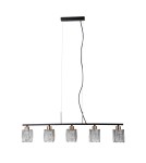 ITALUX Simona Wisząca 5xE14 40W Czarny mat, chrom PND-40814-5-BK-HBR