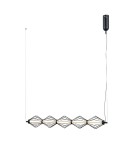 Pendant lamps over the island - ITALUX Sevil Pendant 5xLED 25W 3000K matte black, chrome PND-34403-5-BK - product 1