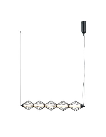 ITALUX Sevil Pendant 5xLED 25W 3000K matte black, chrome PND-34403-5-BK