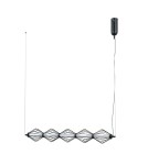 Pendant lamps over the island - ITALUX Sevil Pendant 5xLED 25W 3000K matte black, chrome PND-34403-5-BK - product 2