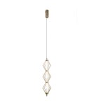 Single pendant lamps - ITALUX Sevil Pendant 3xLED 15W 3000K Gold PND-34403-3V-HBR - product 1