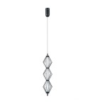 Single pendant lamps - ITALUX Sevil Pendant 3xLED 15W 3000K matte black, chrome PND-34403-3V-BK - product 1