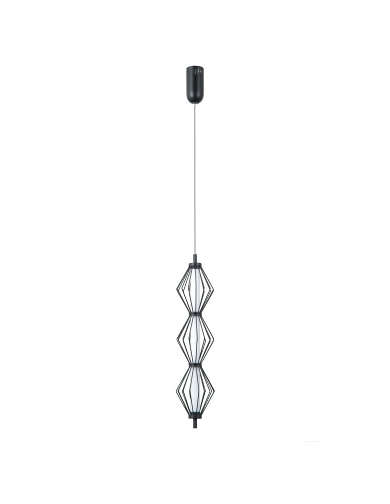 Single pendant lamps - ITALUX Sevil Pendant 3xLED 15W 3000K matte black, chrome PND-34403-3V-BK - product kolory-swiatla.pl 1