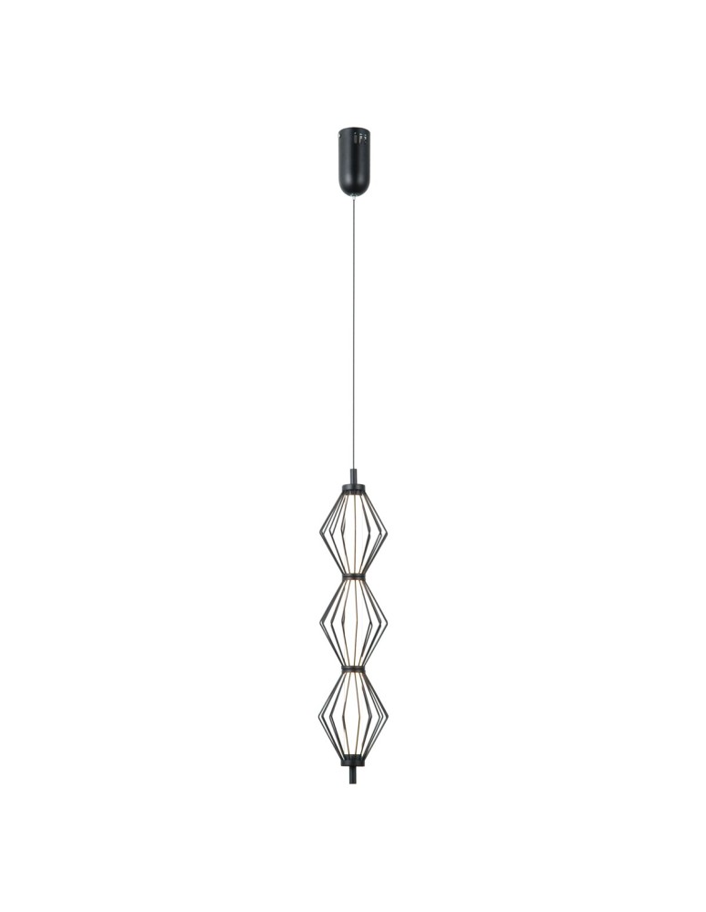 Single pendant lamps - ITALUX Sevil Pendant 3xLED 15W 3000K matte black, chrome PND-34403-3V-BK - product kolory-swiatla.pl 2