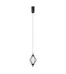 Single pendant lamps - ITALUX Sevil Pendant 1xLED 5W 3000K Matte black, chrome PND-34403-1-BK - product 1