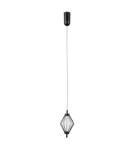 Single pendant lamps - ITALUX Sevil Pendant 1xLED 5W 3000K Matte black, chrome PND-34403-1-BK - product 2