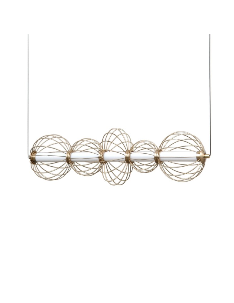 Pendant lamps over the island - ITALUX Rabel Pendant 5xLED 18W 3000K Gold PND-344221-5-HBR - product kolory-swiatla.pl 2