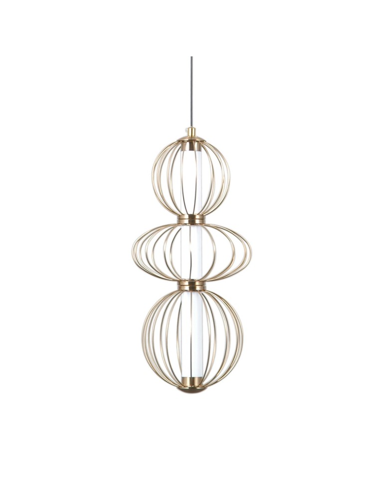 Single pendant lamps - ITALUX Rabel Pendant 3xLED 10W 3000K Gold PND-344221-3V-HBR - product kolory-swiatla.pl 2