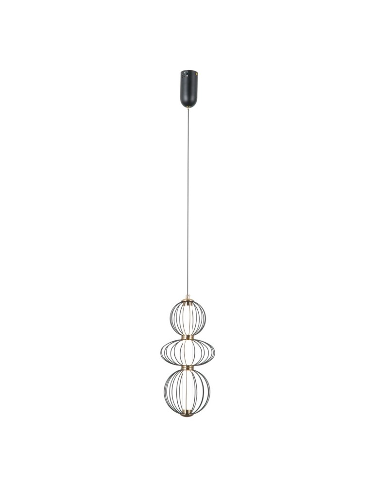 Single pendant lamps - ITALUX Rabel Pendant 3xLED 10W 3000K matte black PND-344221-3V-BK - product kolory-swiatla.pl 1