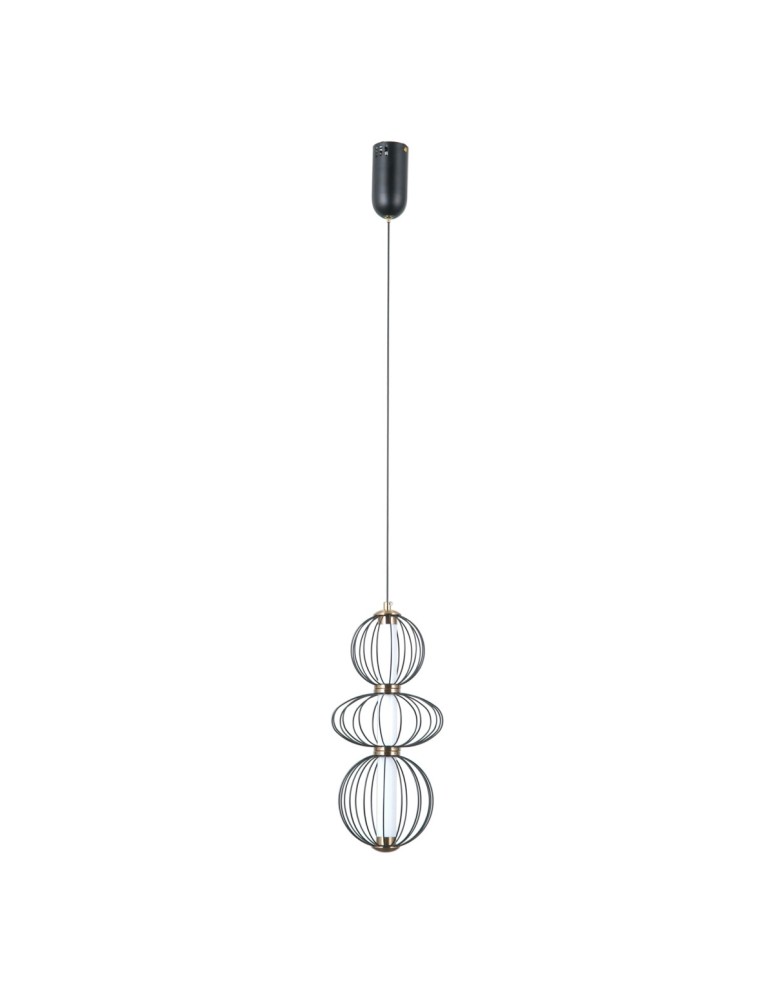 Single pendant lamps - ITALUX Rabel Pendant 3xLED 10W 3000K matte black PND-344221-3V-BK - product kolory-swiatla.pl 3