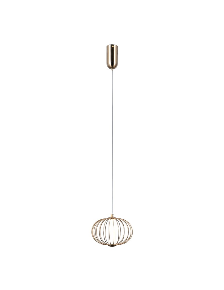 Single pendant lamps - ITALUX Rabel Pendant 1xLED 5W 3000K Gold PND-344221-1-HBR - product kolory-swiatla.pl 1