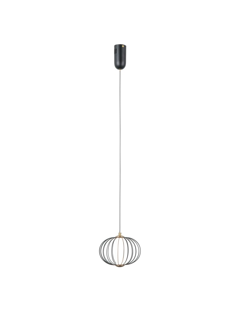 Single pendant lamps - ITALUX Rabel Pendant 1xLED 5W 3000K matte black PND-344221-1-BK - product kolory-swiatla.pl 1