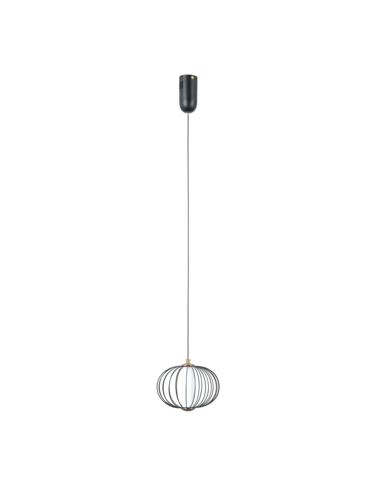 Single pendant lamps - ITALUX Rabel Pendant 1xLED 5W 3000K matte black PND-344221-1-BK - product kolory-swiatla.pl 3