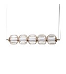 Pendant lamps over the island - ITALUX Pedro Pendant 5xLED 20W 3000K Gold PND-34405-5-HBR - product 1