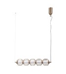 Pendant lamps over the island - ITALUX Pedro Pendant 5xLED 20W 3000K Gold PND-34405-5-HBR - product 5