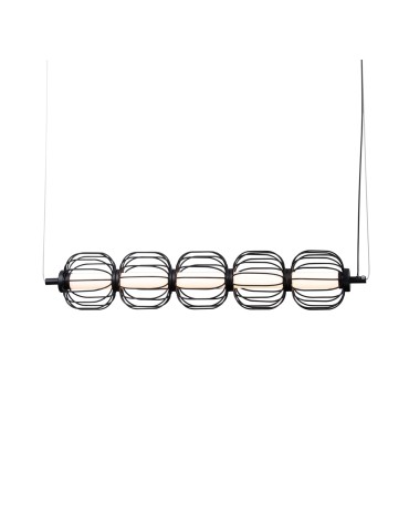 ITALUX Pedro Pendant 5xLED 20W 3000K Black matte, chrome PND-34405-5-BK