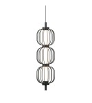 Single pendant lamps - ITALUX Pedro Pendant 3xLED 12W 3000K matte black, chrome PND-34405-3V-BK - product 2